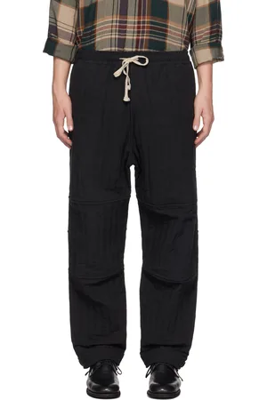 JAN JAN VAN ESSCHE Black O-Project Dense Twill Wide Knee Trousers