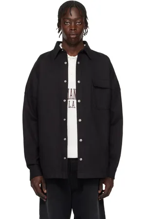 Palm Angels Black Classic Logo Overshirt