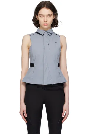 Hyein Seo Blue Paneled Shirt