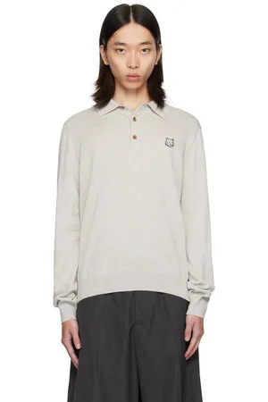 Maison Kitsuné Gray Bold Fox Head Polo