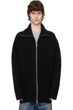 Vetements Black Zip-Up Sweater