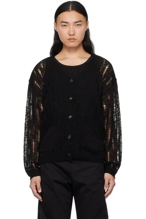 lesugiatelier Black Distressed Cardigan