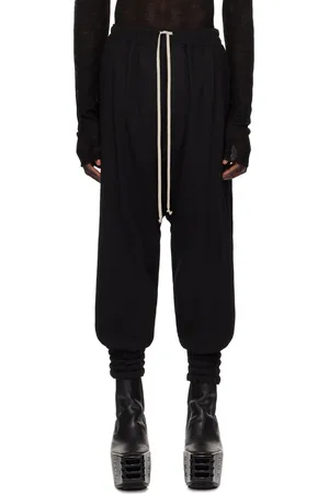Rick Owens Black Porterville Drawstring Trousers