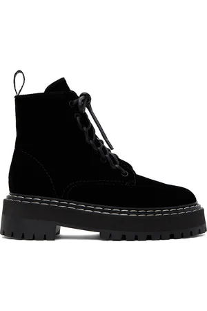 Proenza Schouler Black Lug Sole Combat Boots
