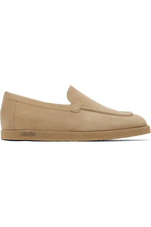 Max Mara Beige Goat Leather Loafers
