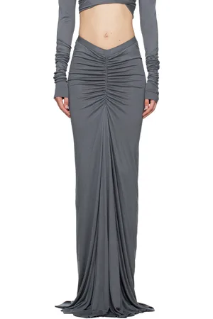 Rick Owens Gray Porterville Poppy Maxi Skirt