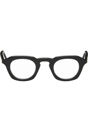 Thom Browne Black Acetate Oval Glasses