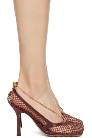 Bottega Veneta Burgundy Stretch Heeled Sandals