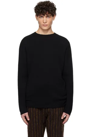 THE ELDER STATESMAN Black Heavy Delicash Sweater