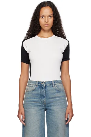 Courrèges White & Black Contrast Frame T-shirt