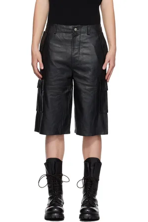 Deadwood Black Carter Leather Shorts