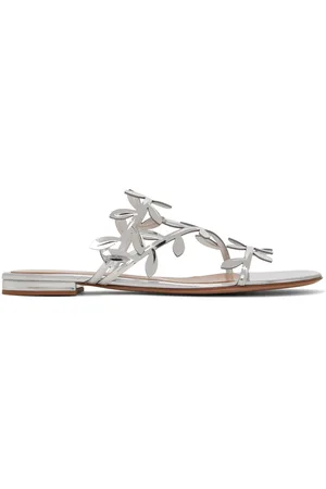 Gianvito Rossi Silver Flavia 05 Sandals
