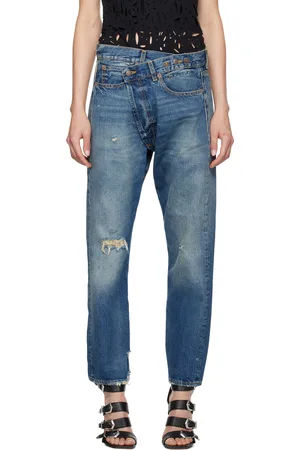 R13 Blue Crossover Jeans