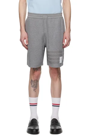Thom Browne Gray Cotton 4-Bar Shorts