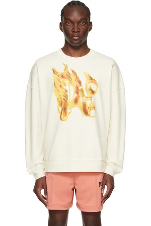 Palm Angels Off-White Burning Monogram Sweatshirt