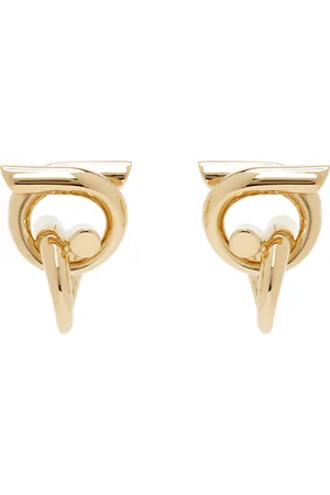 Salvatore Ferragamo Gold Gancini Earrings