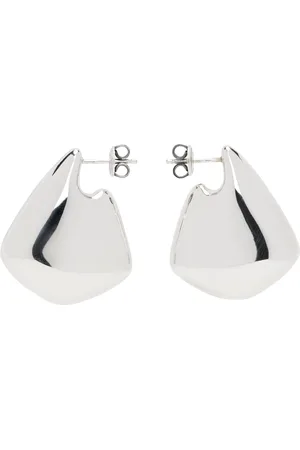Bottega Veneta Silver Small Fin Earrings