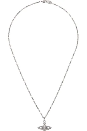 Vivienne Westwood Gunmetal Mini Bas Relief Orb Necklace