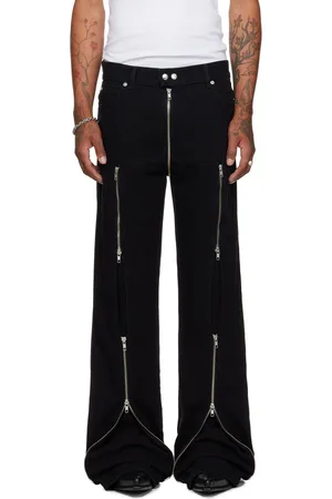 LU’U DAN Black Zipped Riot Jeans