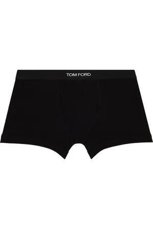 Tom Ford Black Cotton Boxer Briefs