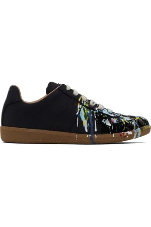 Maison Margiela Black Paint Replica Sneakers
