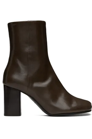 LEMAIRE Brown Anatomic 80mm Heel Boots