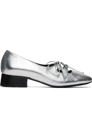 Nicole Saldanã Silver Isabel Ballerina Flats