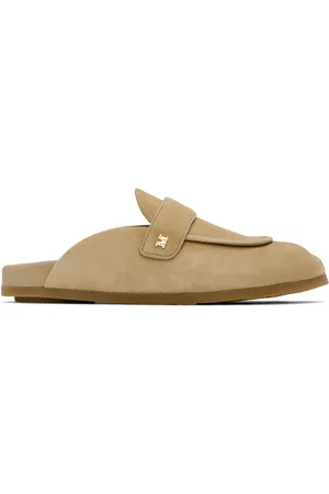 Max Mara Beige Soft Suede Mules