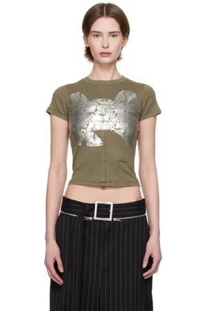 ECKHAUS LATTA Taupe Lapped Baby T-shirt