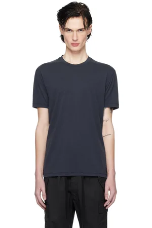 Tom Ford Navy Lyocell Cotton Crew T-shirt