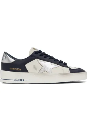 Golden Goose Navy & White Stardan Sneakers