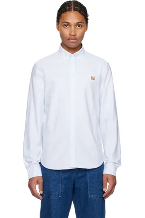 Maison Kitsuné Blue Mini Fox Head Classic Shirt