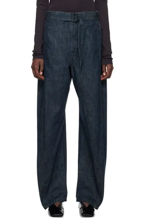 LEMAIRE Blue Twisted Belted Jeans