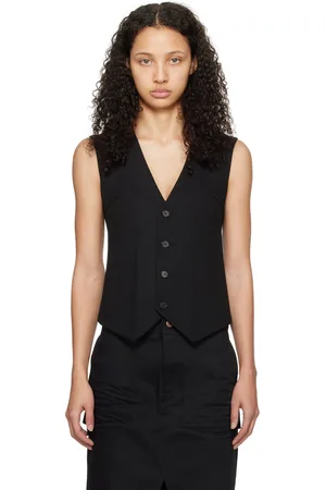 We11 Done Black Single-Breasted Vest
