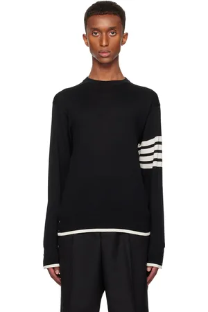 Thom Browne Black 4-Bar Sweater
