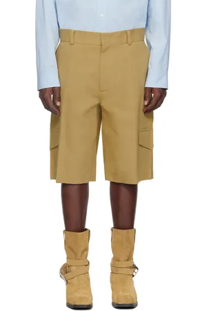 Recto Beige Creased Cargo Shorts