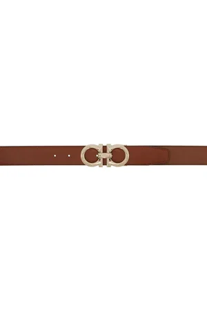 Salvatore Ferragamo Brown Gancini Reversible Belt