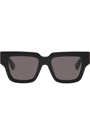 Bottega Veneta Black Tri-Fold Square Sunglasses