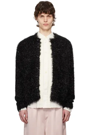 Simone Rocha Black Tinsel Knit Cardigan