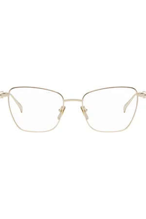 Gucci Gold Block Text Butterfly Glasses