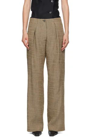 Acne Studios Brown Check Trousers