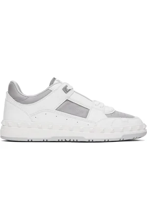 VALENTINO GARAVANI White & Gray Freedots Sneakers