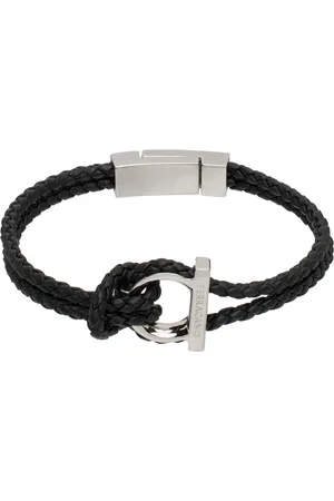 Salvatore Ferragamo Black Gancini Bracelet