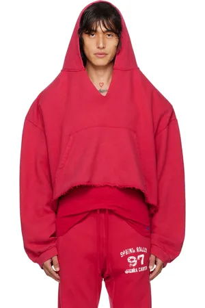 GREG ROSS SSENSE Exclusive Red V-Neck Hoodie