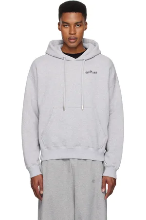 OFF-WHITE Gray Flower Arrow Skate Hoodie