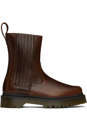 Dr. Martens Brown Amaaya Lo Leather Boots