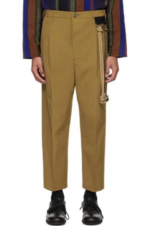 SONG FOR THE MUTE Tan Pleated Trousers