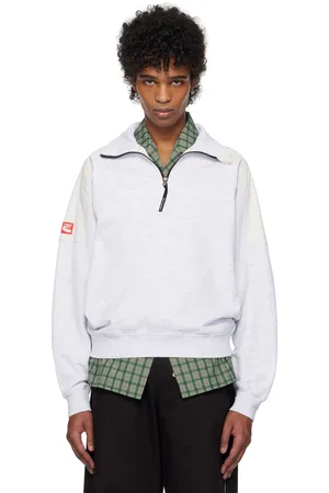 Kijun Gray & Beige Half Zip-Up Sweatshirt