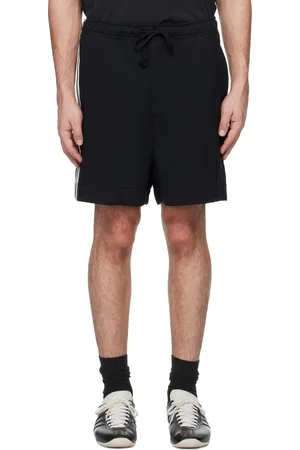 Y-3 Black French Terry Cutline Shorts