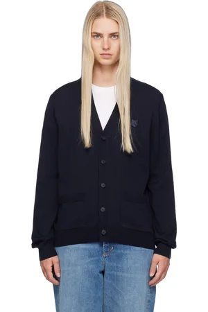 Maison Kitsuné Navy Bold Fox Head Cardigan
